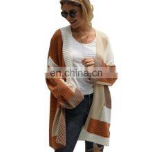 Women Patchwork Knitted Boho Holiday Slim Winter Female Cardigan Sweaters thumbnail-1