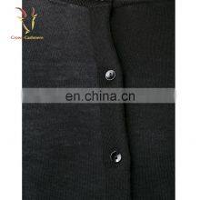 100% Cashmere Black Short Cardigan Sweater for Ladies thumbnail-5