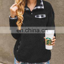 Оптовая продажа от завода. Горячие продажи. Модель 2020 года. Осенне-зимний стиль. Платье с клетчатым вставками, карманами и пуговицами. Домашний свитер. Комфортный как дома, так и на улице thumbnail-3