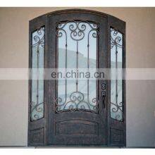 Round Top Latest Wrought Iron Safety Door Designs With Grill thumbnail-3