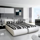 2016 New modern leather bed