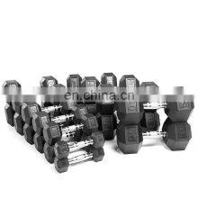 Custom Gym Mancuernas Kurzhantel Equipment Weight Lifting Dumbbell Set Man Fitness Black Rubber Hex Dumbbell Sets thumbnail-2