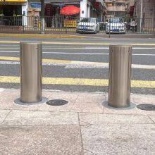 High Security Battery Powered Retractable Barrier Bollard Automatic 6mm Thickness Metal Parking Posts thumbnail-4