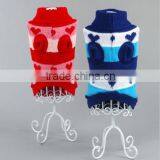 Knitted Heart Logo Ribbed Turtleneck Pet Dog Sweater thumbnail-4