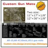 Hot Sale New Design Custom AR-15,AK47,Glcok,Beretta92 Gun Cleaning Mat,gun Mat for Rifle & Pistol Preparing And Cleaning Quality Choice