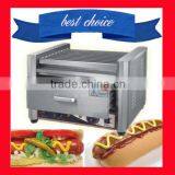 9 Roller Hot Dog Broiler/High Quality Sausage Grill With Warming Cabinet