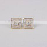 2016 United States Style Ladies' Micro Pave Stud Earring 925 Silver Jewelry Wholesale thumbnail-3