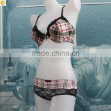Hot Underwear Online Shopping and Plaid Nylon Bra Made in China thumbnail-3