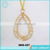 cheap wholesales new designs crystal gold necklace 18k gold jewelry
