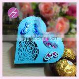 Personal Customized Colorful Love Heart Shape With Butterfly and Rose Design European Wedding Favor and Gift Box With Ribbion Supplier's Choice thumbnail-1