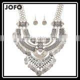 Boho Style Crescent Fringed Crude Chain Clavicle Necklace Fashion Coin Jewelry Set thumbnail-1
