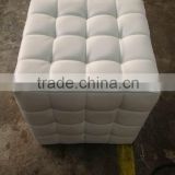Wholesale white fabric square shape ottoman XY0310-1