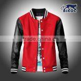 Custom Plain Varsity Jackets With Leather Sleeve Baseball Jacket thumbnail-2
