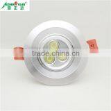3w Alumiunm Round Modern Recessed Led Ceiling Panel Light