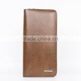 Genuine Leather Men Wallets Business Card Holder Coin Purse Men's Long Zipper Wallet Leather thumbnail-1