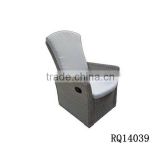 Aluminum Rattan Chair With PE Rattan For Garden Use