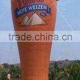 Cheap high quality advertising inflatable beer bottle / cup for sale