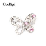 Fashion Jewelry Rhinestone Charming Butterfly Brooch Lady Girls Dresses Hijab Scarf Party Gift Apparel Promotion Accessories