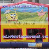 Popular Style commercial Inflatable combo with SpongeBob, slide jumper, inflatable bouncer