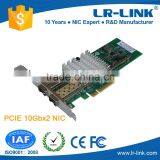 LR-LINK LREC6802BF-2SFP+ PCIe x8 Dual Port SFP+ Optical 10G Network Card Compatible Intel X520