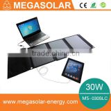 30w foldable laptop solar charger 5v 12v 16v 19v