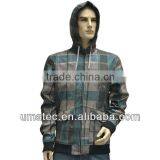 Men's Bonded Printed Woven\Fleece Hooded Soft Jacket