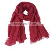 2015 Good Quality Plain TR Scarf for Neutral/ 4side Fringing thumbnail-5