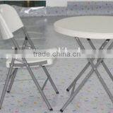 PP Table Round Small Folding Iron Table Bar Cocktail Plastic Tables for Wholesale YPP16 thumbnail-2