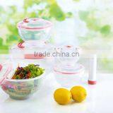 5pcs Plastic Vacuum Food Storage Container Set With Pump thumbnail-1