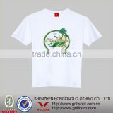 Hot selling 100% cotton crewneck t shirt with screen print logos