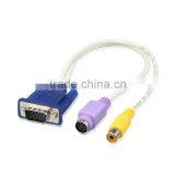 VGA to TV S-Video / RCA OUT Converter Cable Adapter thumbnail-1