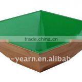 Hand-painted Natural Living Bamboo Salad Bowls for Serving and Home