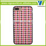 Full Wrap Edge Checked Pattern Case Tpu Cover for IPhone 7 Plus