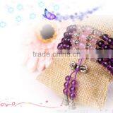Amethystsmall Beaded Stretch Bracelet ,spiritual Bead Bracelet thumbnail-5