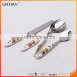 Promotional gift stainless steel cutlery sets, ceramic handle cutlery
