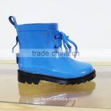 Red Kids Jelly Ankle Western Rubber Rain Boots With Shoelace thumbnail-5