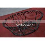 Boat-shape Black Metal Wrie Fruit Basket thumbnail-6