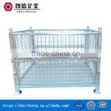 Heavy Duty Four Way Entry Galvanized Wire Mesh Container Stackable Wire Mesh Pallet Cages for Storage thumbnail-2