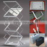 A4 ZigZag Brochure Rack Flyers Holder for Exhibition Company Newsstand