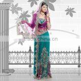 TEAL NET SAREE SHOP ONLINE thumbnail-1