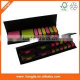 New Style Sticky Notes Two Sides Colored Paper With Plastic Box Holder