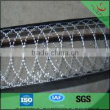 low price cbt-65 Cross Spiral with clips Concertina Razor Wire