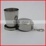 Wholesale Stainless Steel Folding Cup Folding Telescopic Cup Outdoor Folding Cup 304 Folding Cup Camping Climbing on Foot thumbnail-4