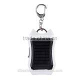 1200Mah Mini USB solar powerbank solar blinking keychain with keychain with lighter