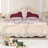 Luxury French Style Hand Carved Wooden Living Room Double Bed thumbnail-1