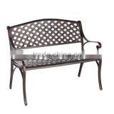 Antique Bronze Loveseat Work Bench Cast Aluminum Patio Bench thumbnail-1