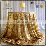Glossy Round Fancy 100% Polyester Sequin Table Cloth Overlay for Wedding Party Home Use thumbnail-1
