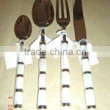 4 Pcs Cute English Cutlery Set With Mother of Pearl Handle Decoration thumbnail-1