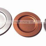 Low Price Copper Silver Charger Plate for Wedding Christmas, Silver Copper Charger Platters for Decoration thumbnail-2