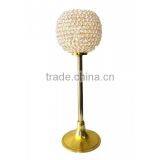 Gold Plated Centerpiece Crystal Ball Table Decor Candle Holder thumbnail-1